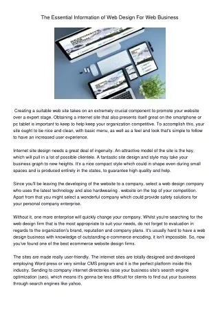 the essential information of web design