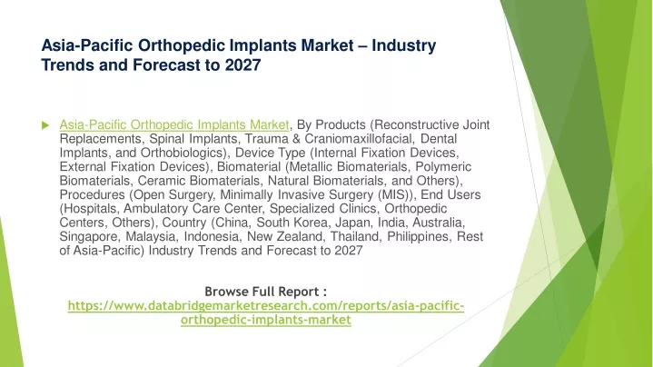 asia pacific orthopedic implants market industry