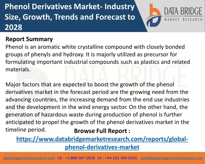 phenol derivatives market industry size growth