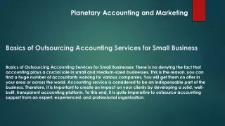 Basics of Outsourcing Accounting Services for Small Business