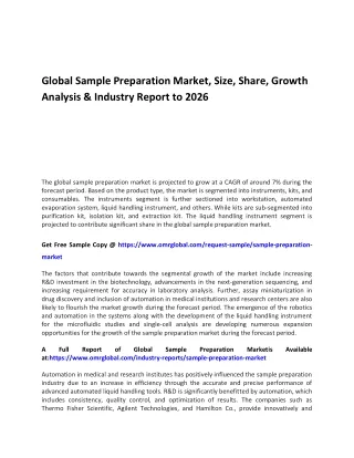 global sample preparation market size share
