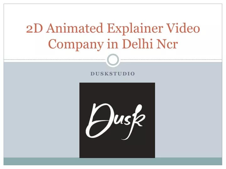 2d animated explainer video company in delhi ncr