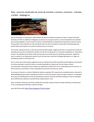 Ibiza - anuncios clasificados de venta de entradas a eventos, conciertos - entradas y tickets - bedpage.es-converted-con