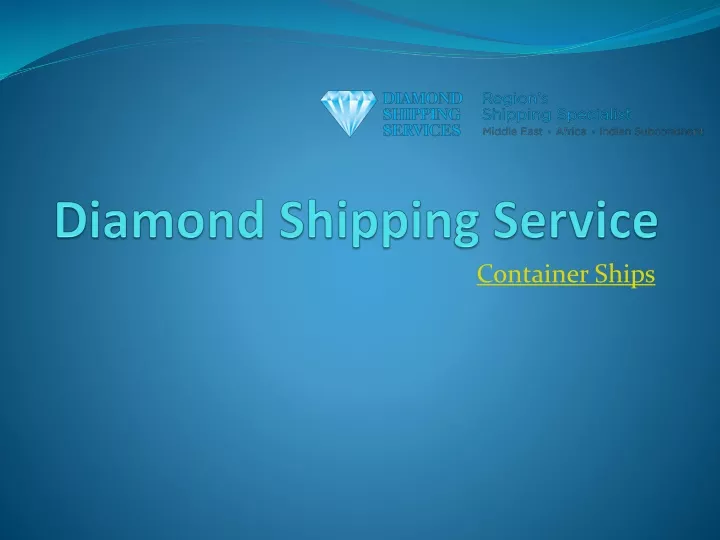 diamond shipping service