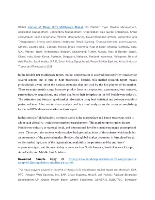 global internet of things iot middleware market