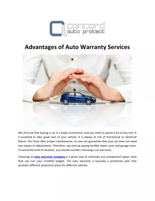 advantages of auto warranty services