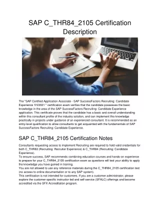 sap c thr84 2105 certification description