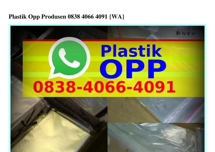 plastik opp produsen 0838 4066 4091 wa