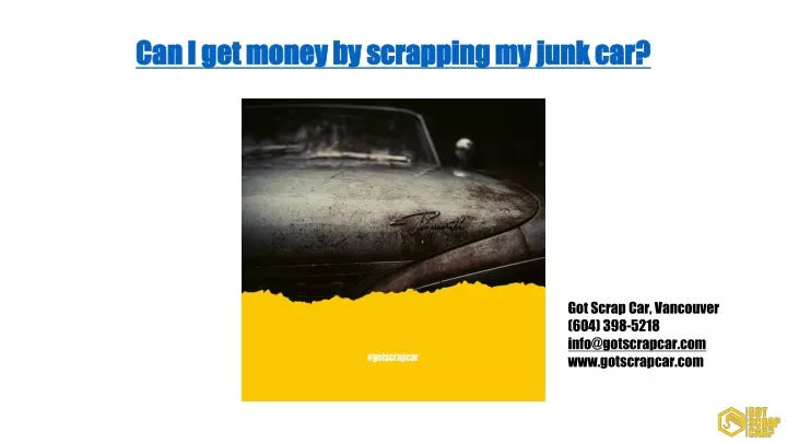 can i get money by scrapping my junk