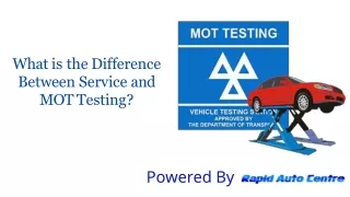 What is the Difference Between Service and MOT Testing