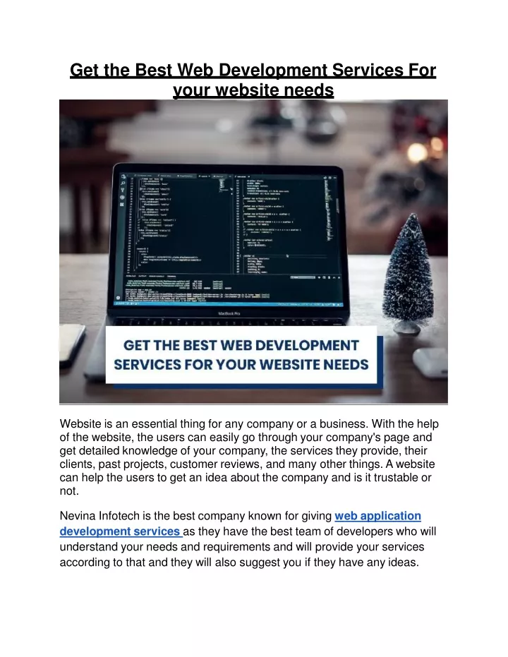get the best web development services for your