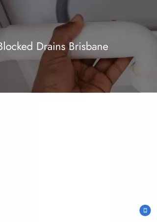 Blocked Drains Brisbane