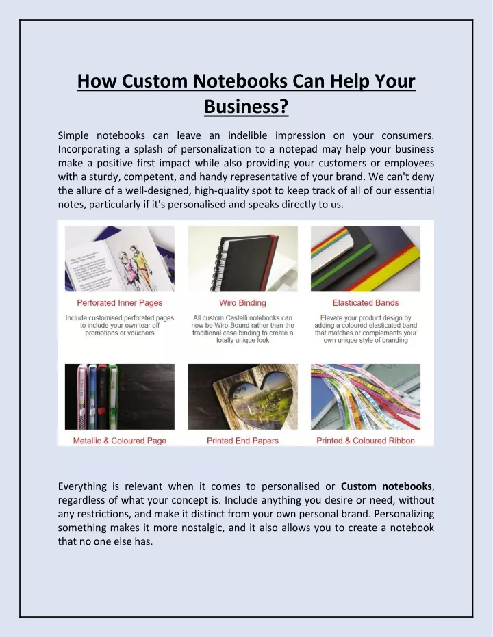 how custom notebooks can help your business