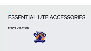 Essential UTE Accessories