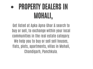 property dealers in mohali