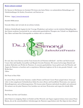 bester zahnarzt emsland dr simonyi