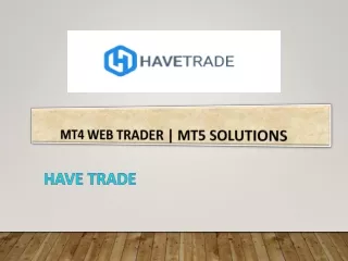 mt4 web trader mt5 solutions