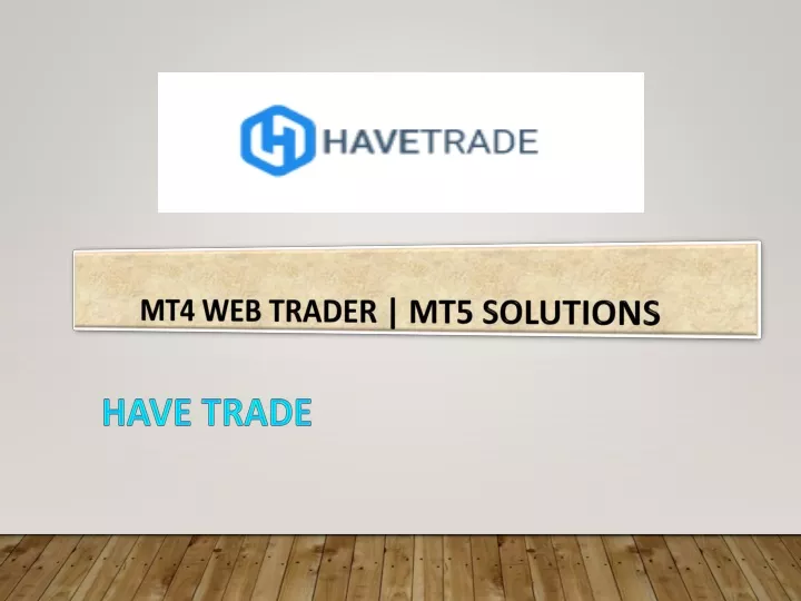 mt4 web trader mt5 solutions