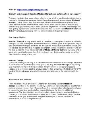 Strength and dosage of Modafinil_Modalert for patients suffering from narcolepsy_ (1)