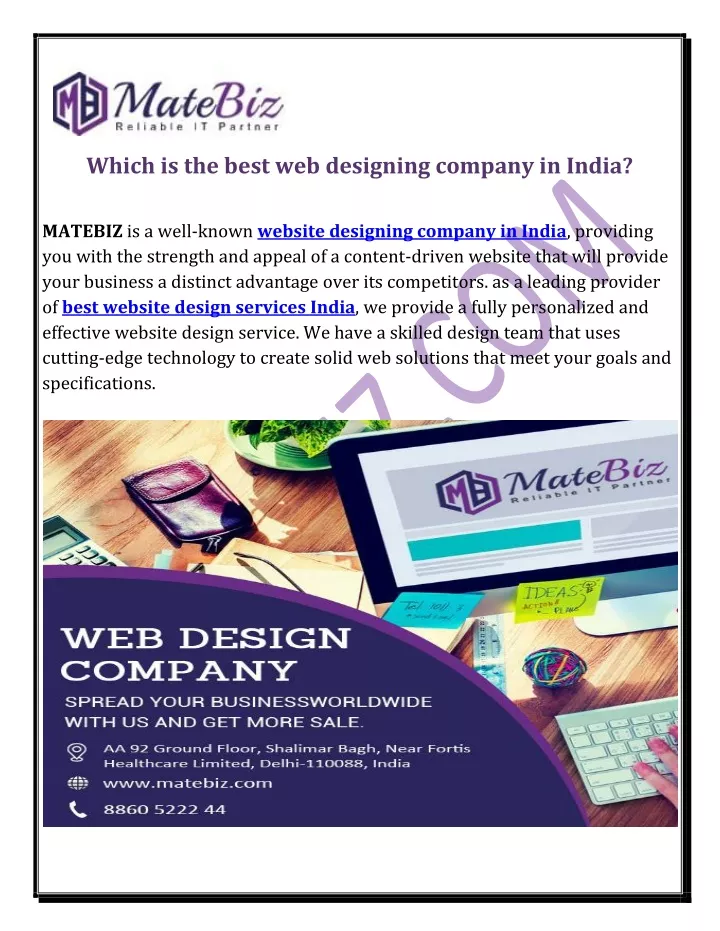 which is the best web designing company in india