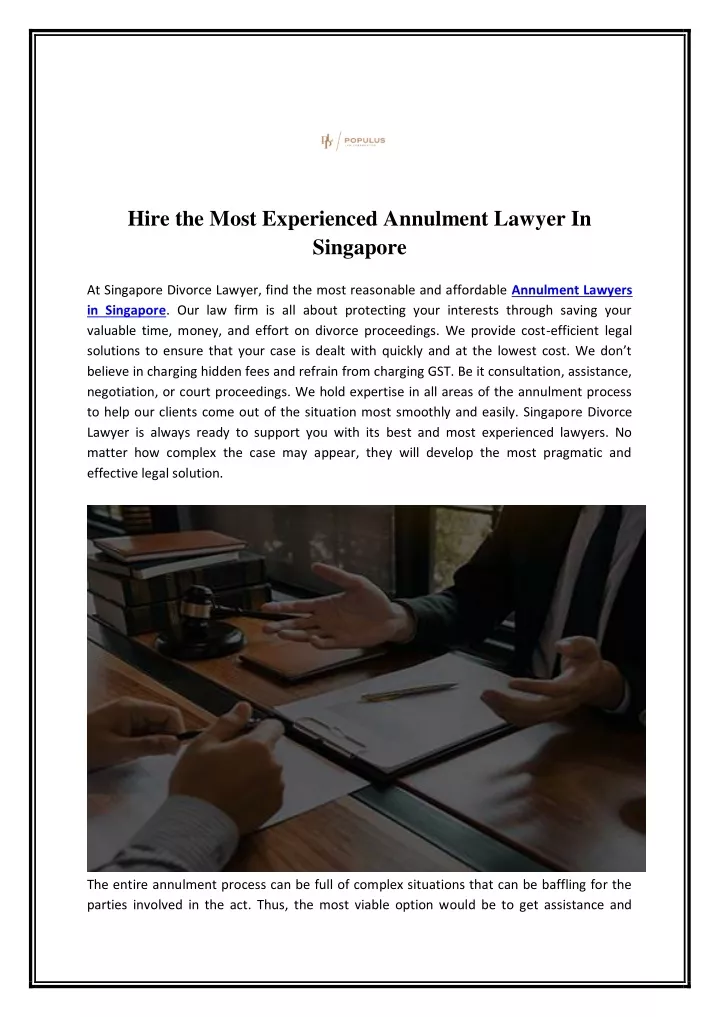 hire the most experienced annulment lawyer