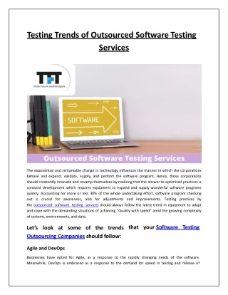 testing tren ds of outs o urced software