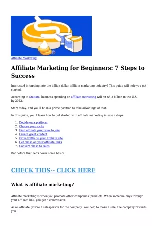 How to make money online Affiliate marketing ?