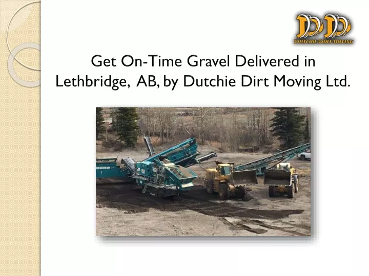 get on time gravel delivered in lethbridge