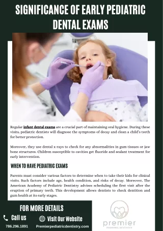 Significance Of Early Pediatric Dental Exams