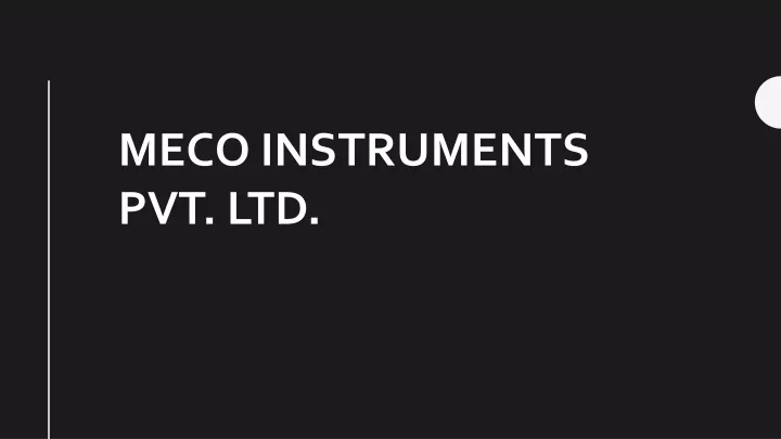 meco instruments pvt ltd