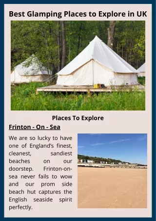 Best Glamping Places to Explore in UK