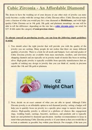 cubic zirconia an affordable diamond