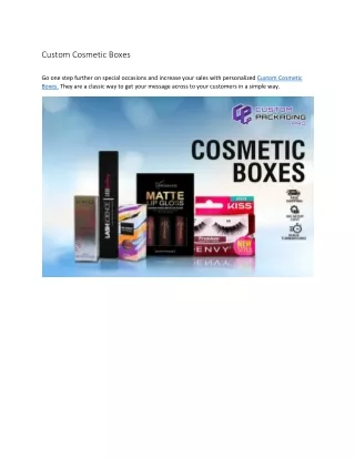 Custom Cosmetic Boxes