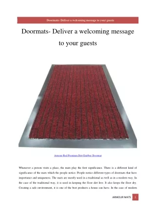 doormats deliver a welcoming message to your