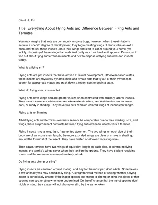 client jj ext title everything about flying ants