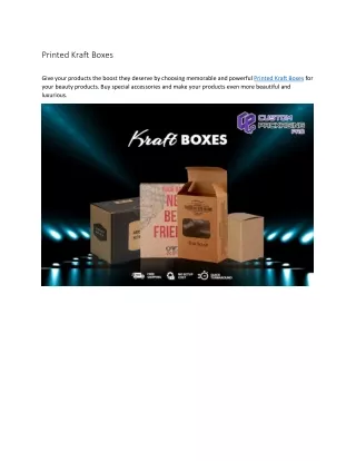 Printed Kraft Boxes