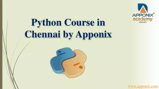 Apponix Python Training In Chennai