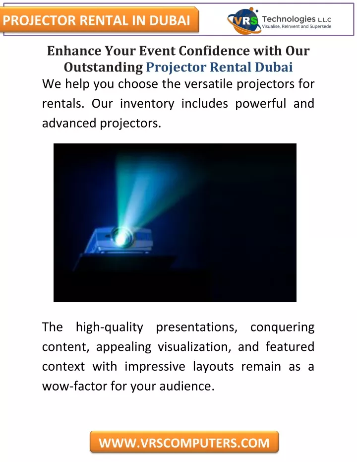 projector rental in dubai