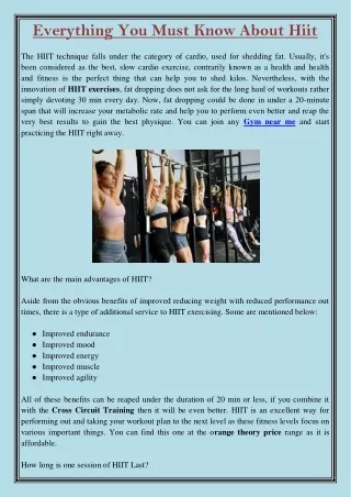 everything you must know about hiit