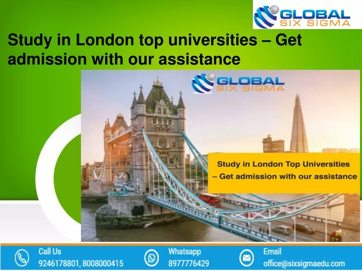 study in london top universities get admission