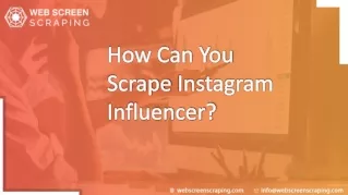 WSS - How to scrape instagram infulencer