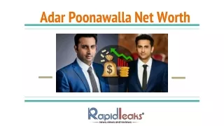 adar poonawalla net worth