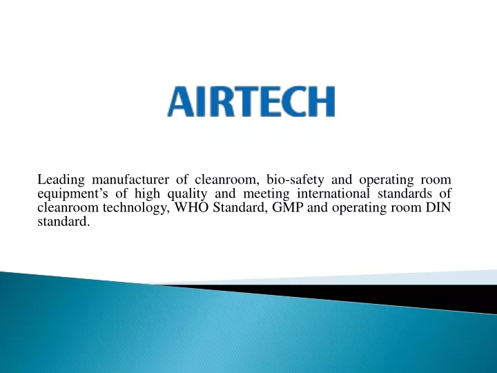 leading manufacturer of cleanroom bio safety