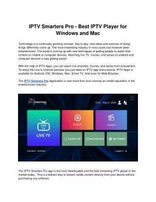 iptv smarters pro best iptv player for windows