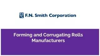 forming and corrugating rolls manufacturers