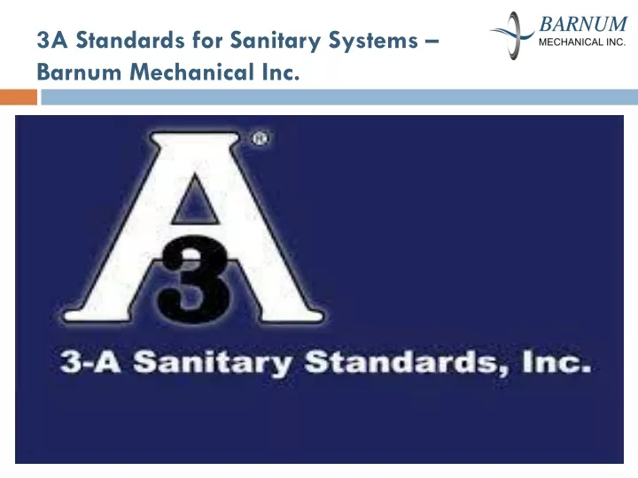 3a standards for sanitary systems barnum mechanical inc