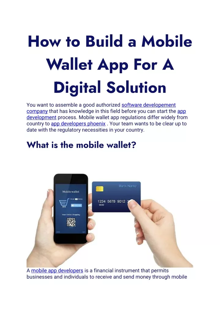 how to build a mobile wallet app for a digital