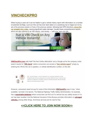 vincheckpro