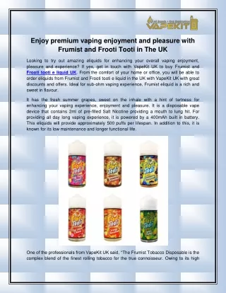 enjoy premium vaping enjoyment and pleasure with