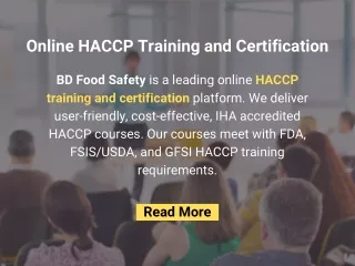 HACCP Training and Certification